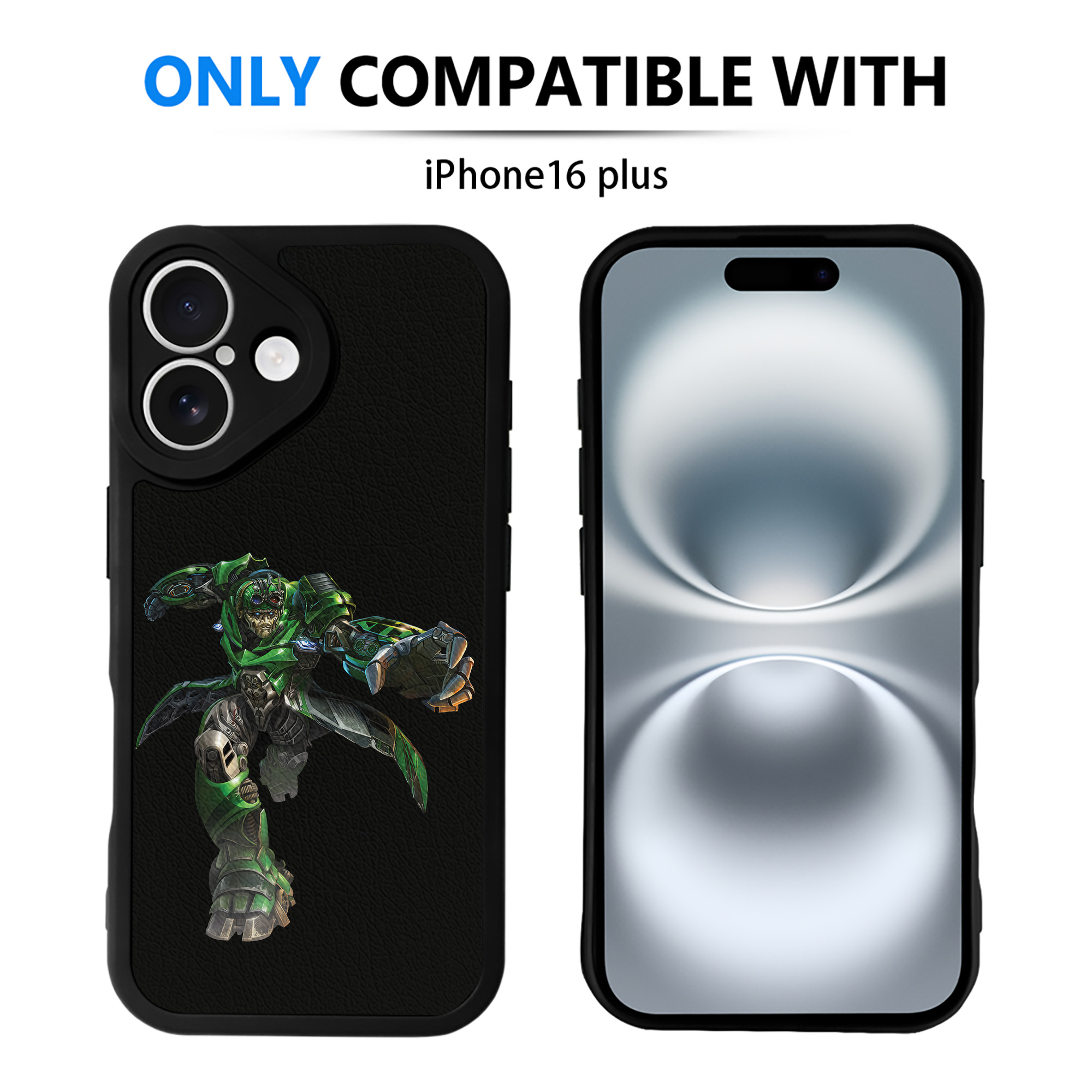 （画像用） Transformers トランスフォーマー 【iPhone 16シリーズ対応】シリコンスマホケース（レザー調） 材質：シリコン